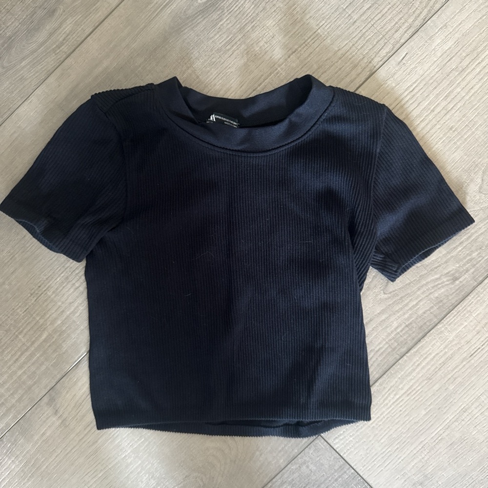 Zara cropped black top size XS